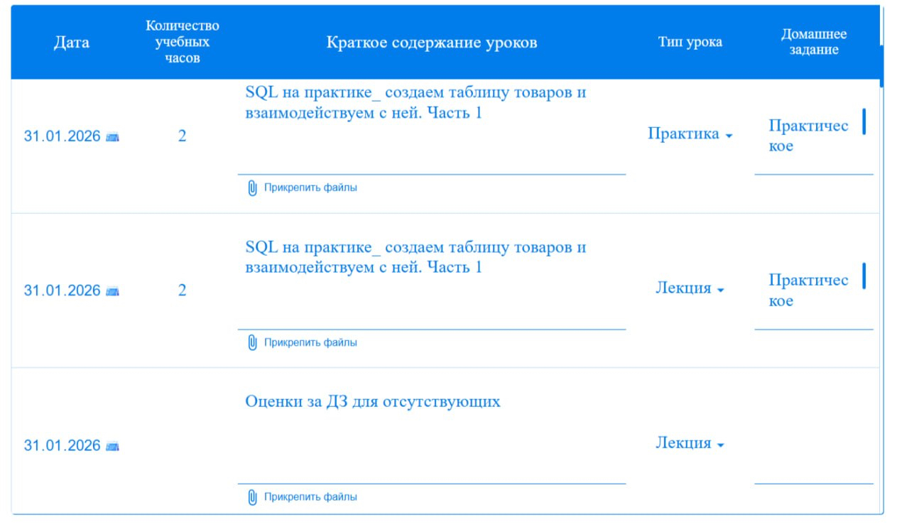 Тема урока и файлы